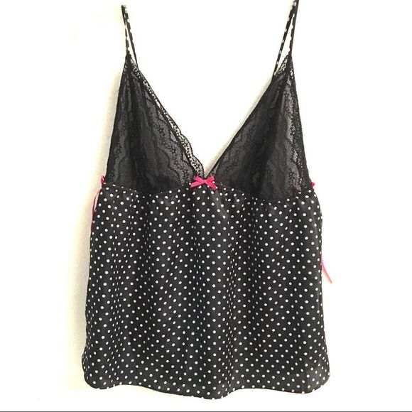 Apt. 9 polkadot & lace chemise teddy top XXL - Picture 1 of 10